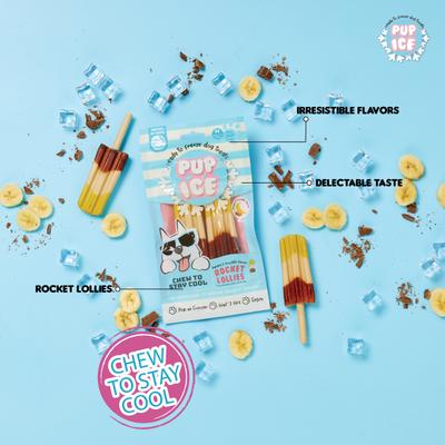 Pup Ice Rocket Lollies Banana & Chocolate Flavour 2's - Petfood