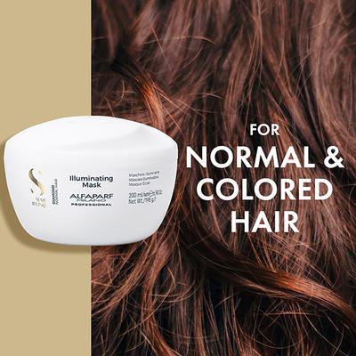 Alfaparf Milano Diamond Illuminating Mask - Splitend Repair, Shine, Straight,Wavy Hair 200 ml - Hair Masks & Packs