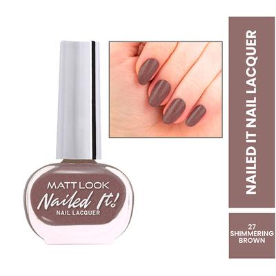 Matt Look Nailed It Nail Polish, Chip Free, Quick Dry, Longer Stay, Highly Pigmented Lacquer, Natural Finish , Diamond Blue 26 10 ml - Nail Polish