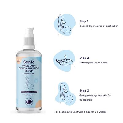 Sanfe Underarm Depigmentation Serum - Sea Grape & Green Seaweed 100 ml - Lotions & Creams
