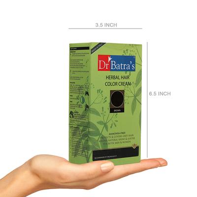 Dr. Batra's Herbal Hair Color Cream - Brown 130 gm - Crème