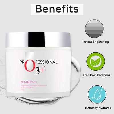 Professional O3+ D-Tan Face Pack 300 gm - Masks & Peels