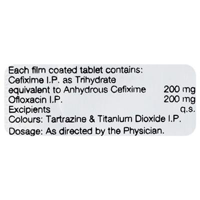 Safexim O 200/200mg Tablet 10'S - Bacterial Infections-Cep