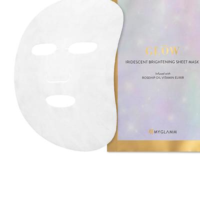 Myglamm Glow Iridescent Brightening Sheet Mask Rosehip Extract Vitamin Elixir 20 Ml - Sheet Masks