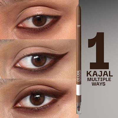 FAE Beauty Eye-Deal Intense Gel Kajal, Smudgeproof, Waterproof, Long Lasting, with Built-In Sharpener & Fine Bristle Brush Shade - Brown Sugar 0.35 gm - Kajal & Kohls