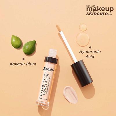 Pilgrim Full Coverage Concealer Crease Resistance & Lightweight with Matte Finish Ivory-05 7.3 ml - Concealer