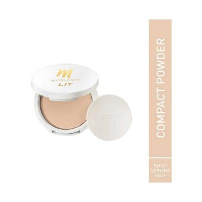 MyGlamm LIT Radiant Matte Compact-Serving Face 9 gm - Compact Powder