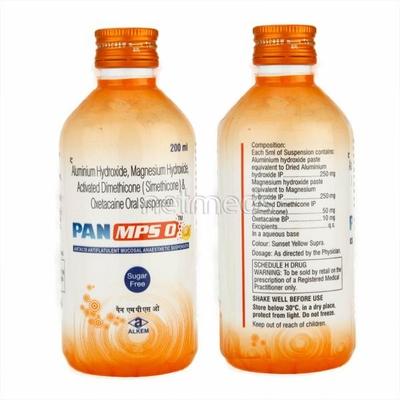 PAN MPS O Sugar Free Oral Suspension 200ml - Ulcer/Reflux/Flatulence-Aaa