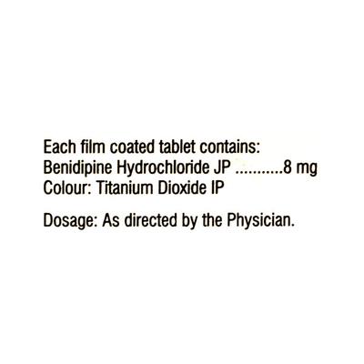 Beniduce 8mg Tablet 10'S - Hypertension-Cal