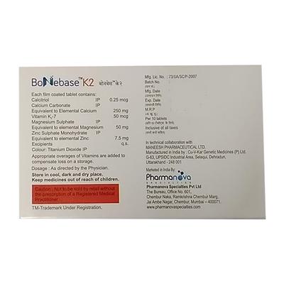 BONEBASE K2 Tablet 10's - Osteoporosis-Age