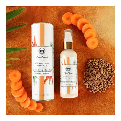 Seer Secrets Milk Body Lotion with SPF 21 - Aloe Vera, Chironji & Carrot Seed 100 ml - Lotions & Creams