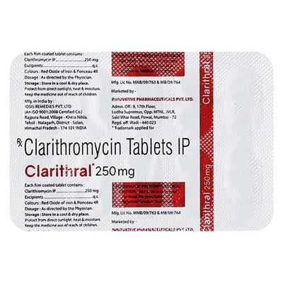 CLARITHRAL 250mg Tablet 10's - Bacterial Infections-Mac
