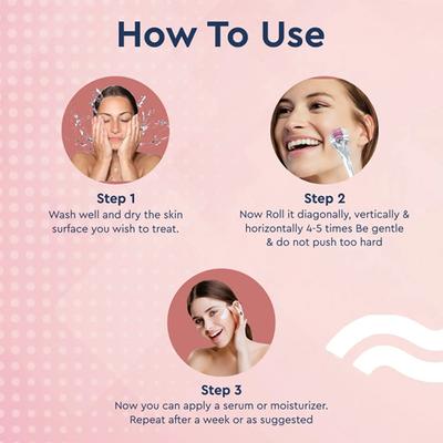 GUBB Derma Roller 0.5mm - Transparent Pink 72 gm - Derma Rollers