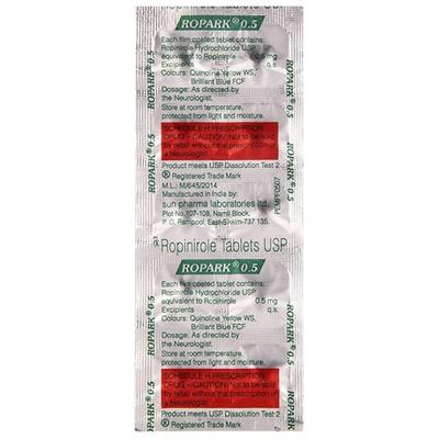 Ropark 0.5mg Tablet 10'S - Parkinsonism-Apd