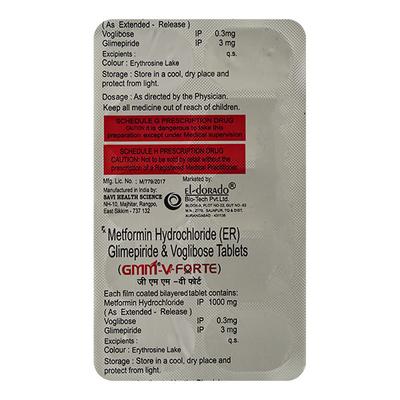 GMM V FORTE 3mg Tablet 10's - Diabetes-Ant