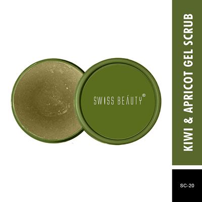 Swiss Beauty Skin Brightening Gel Scrub for Face with Kiwi & Apricot Extract 80 gm - Face Scrubs