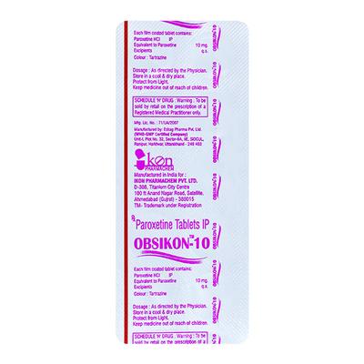 OBSIKON 10 Tablet 10's - Anxiety-Anx
