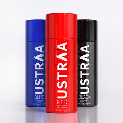 Deodorant Body Spray- RED, BLACK, BLUE - Set of 3 450 ml - Deodorants/Roll-Ons