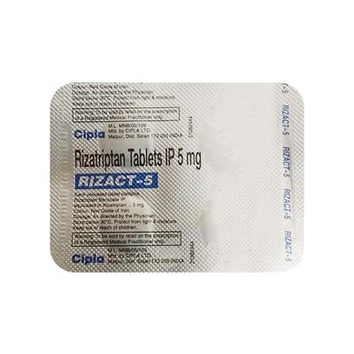 Rizact 5mg Tablet 4'S - Migraine