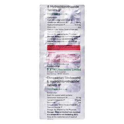 Olmin H 20mg Tablet 10'S - Hypertension-Ang