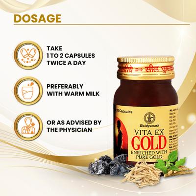 Baidyanath Vita Ex Gold Plus Capsule 20's - Sexual Healthcare