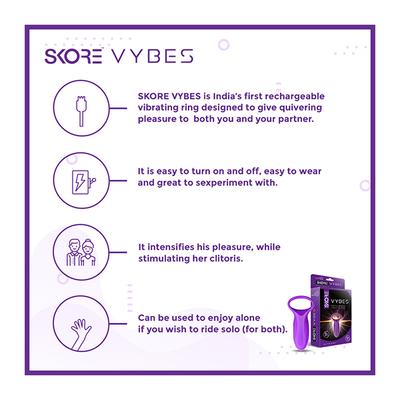 Skore Vybes Vibrating Ring Body Massager & 7 Vibrating Mode 1's - Massagers And Vibrators