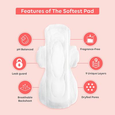 LAIQA Ultra Soft Moderate Flow Day Sanitary Pads for Women- 30L Pads + 2 Pantyliners 32's - Others