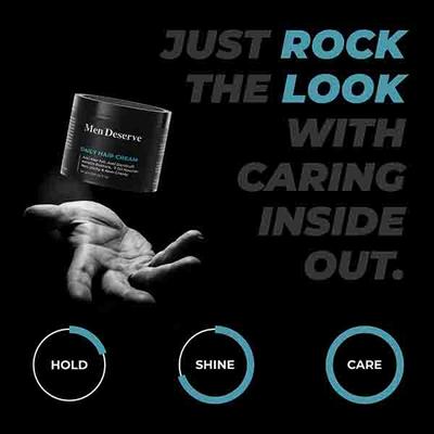 Men Deserve Daily Hair Cream (7 Oil Nourish) Anti Hair Fall, Anti Dandruff Keratin Restore, Non Sticky, & Non Greasy 100gm - Hair Creams