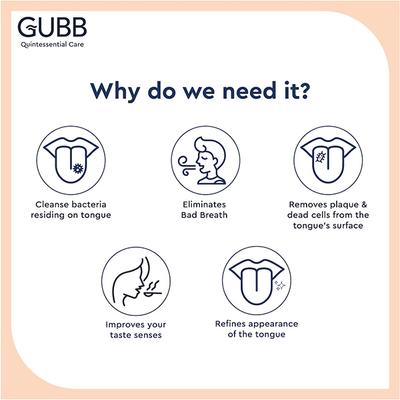 GUBB Copper Tongue Cleaner Round 30 gm - Floss & Tongue Cleaners