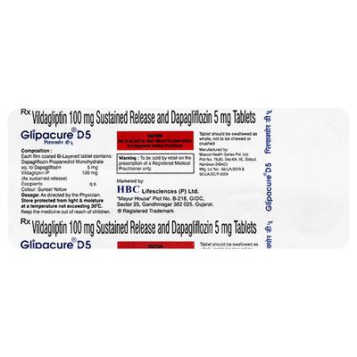 GLIPACURE D 5 Tablet 10's - Diabetes-Ant