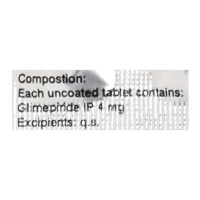 Glimiprex 4mg Tablet 10'S - Diabetes-Ant