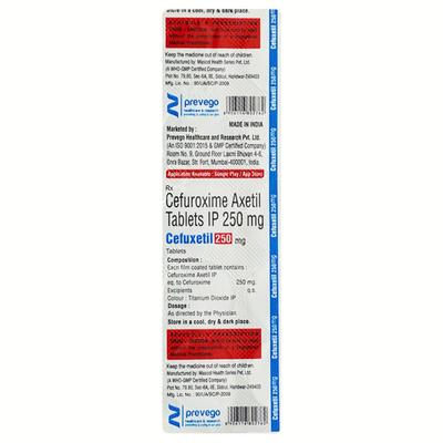 CEFUXETIL 250 Tablet 10's - Bacterial Infections-Cep