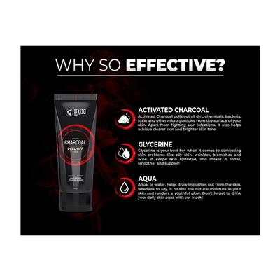Beardo Peel off Face Mask -Activated Charcoal 100 gm - Masks & Peels