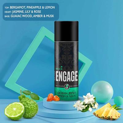 Engage Deo Sprays Ocean Zest 150ml - Men Perfumes (Edt/Edp)