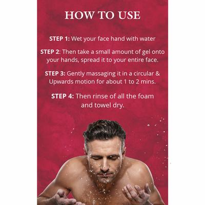 Glamveda Men Glycolic Acid and Salicylic Acid Anti Acne Face Wash 200 ml - Face Washes