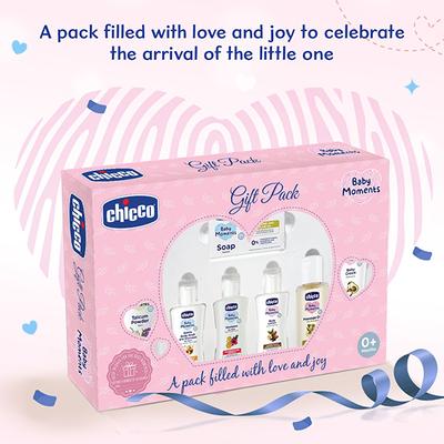 Chicco Baby Moments Baby Caring Set Pink 100 gm - Baby Body Wash