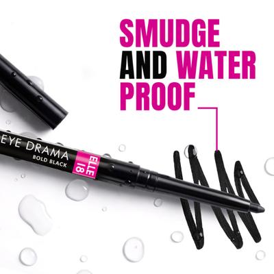 Elle 18 Eyedrama Kajal Bold Black 0.35 ml - Kajal & Kohls
