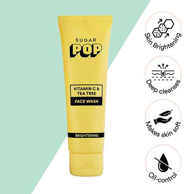 SUGAR POP Vitamin C & Tea Tree Face Wash 250 gm - Face Washes