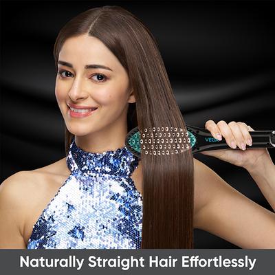 Vega X Glam Hair Straightening Brush with Anti-Scald Technology (Vhsb-01) 1's - Straighteners