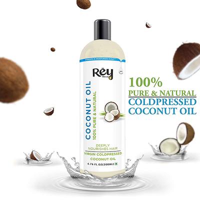 Rey Naturals Cold Pressed Coconut Oil 200 ml - Essential Oils