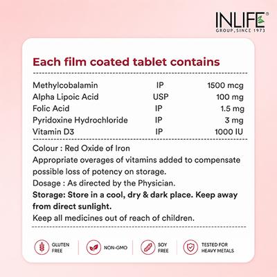 INLIFE Vitamin B12 Tablets 60's - Multi-Vitamins