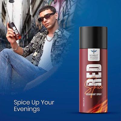 Bombay Shaving Company Red Spice and Black Vibe 150 ml x 4 Combo Deodorant Spray for Men 600 ml 4's - Men Deodorants/Roll-Ons