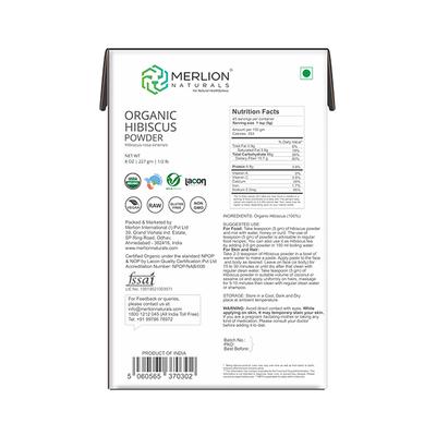 Merlion Naturals Organic Hibiscus Petals Powder 227 gm - Powder