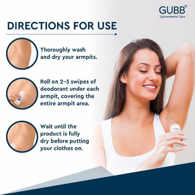 GUBB Islander Roll On Deodorant for Women, Pourfemme Aqua 55 ml - Women Deodorants/Roll-Ons