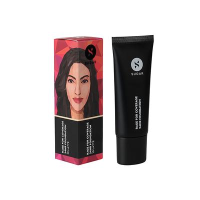 SUGAR Cosmetics Rage For Coverage 24Hr Foundation - 10 Latte - Light Warm Undertone 25 ml - Foundation