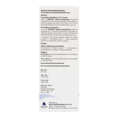 PEGICOL ORANGE FLAVOUR Liquid 200ml - Constipation-Lax