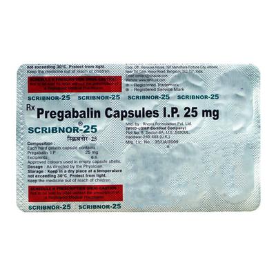 SCRIBNOR 25 Capsule 10's - Neuropathic Pain-Dru