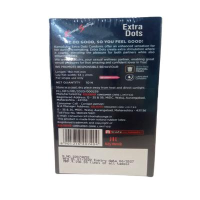 Kamasutra Extra Dots Condoms 10's - Plain/Flavoured Condoms