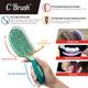NuWay 4HAIR U.S. Patented Detangler Hair Brush for Men & Women - Green - Detangling C Brush 1s 1's - Hair Brushes