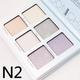 Miss Rose 6 Color Metallic Glow Highlighter Palette 7003 - 044 02 24 gm - Face Palettes